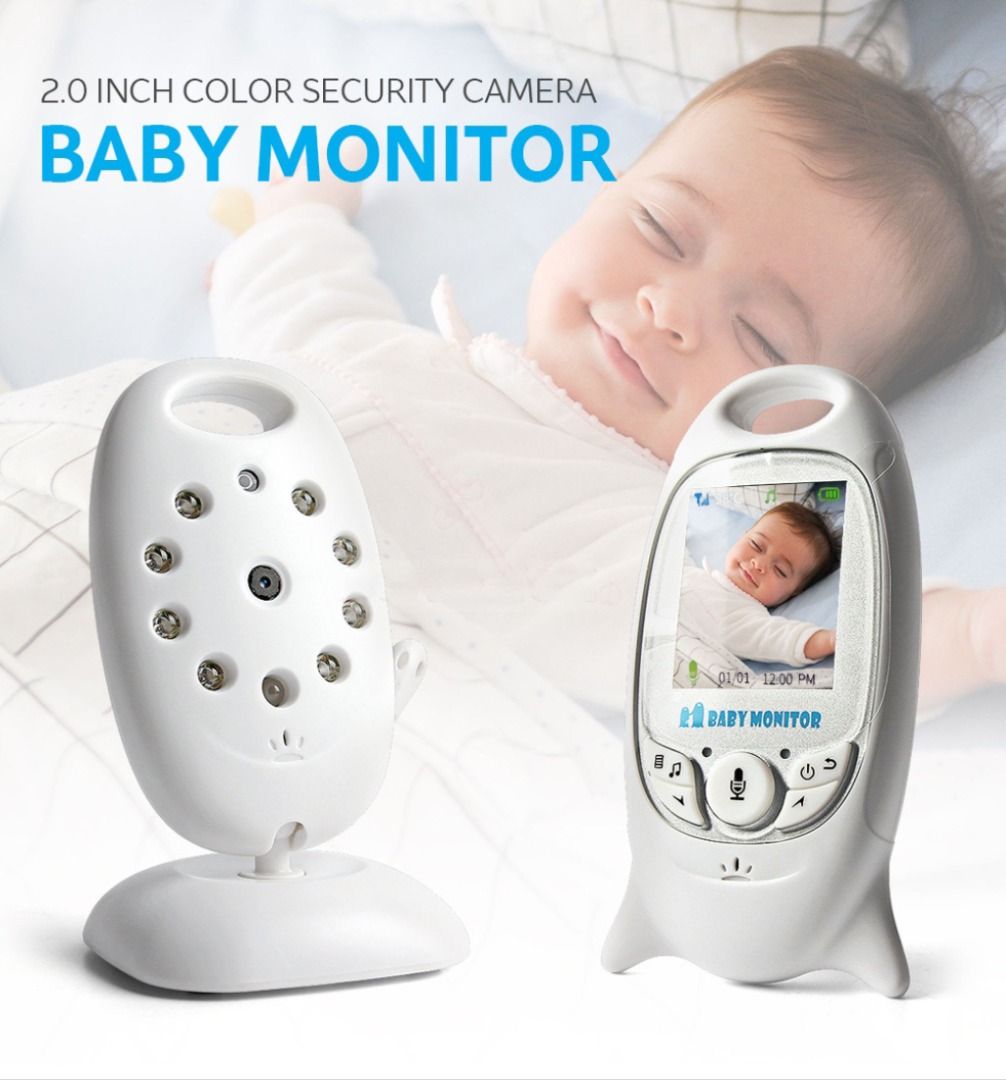 VB601 Video Baby Monitor Wireless 2.0 LCD Babysitter 2 Way Talk Night Vision Temperature Security Nanny Camera 8 Lullabies