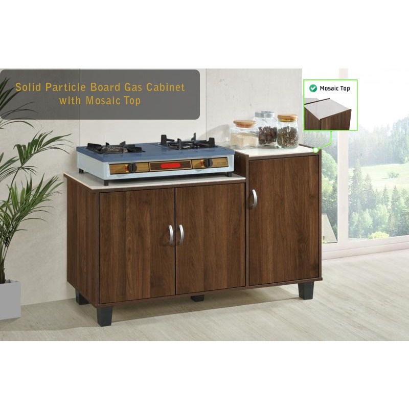 Vigo Gas Kitchen Storage Integrated Shelf Furniture