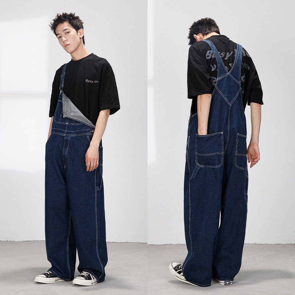 Overall jeans pria sales