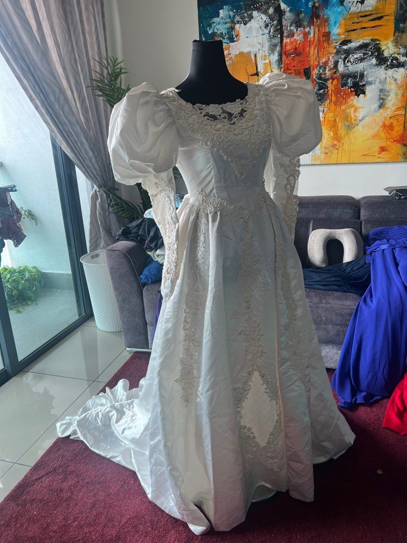 Vintage 80s wedding new arrivals dress