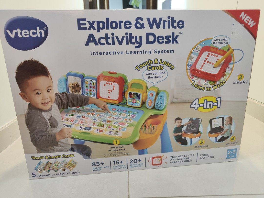 VTech Explore and Write Activity Desk, Babies & Kids, Infant Playtime ...