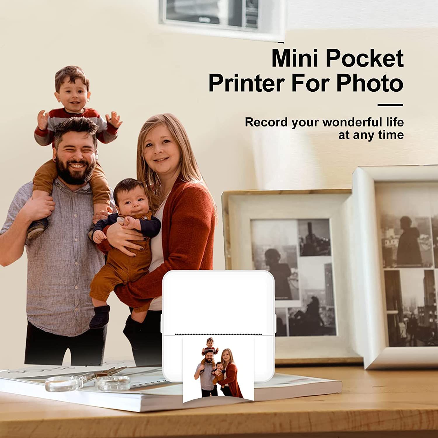 Weiei Mini Pocket Sticker Printer, Portable Bluetooth Mini Printer ...