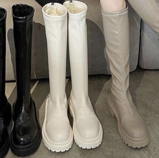 White boots (knee high thick sole)