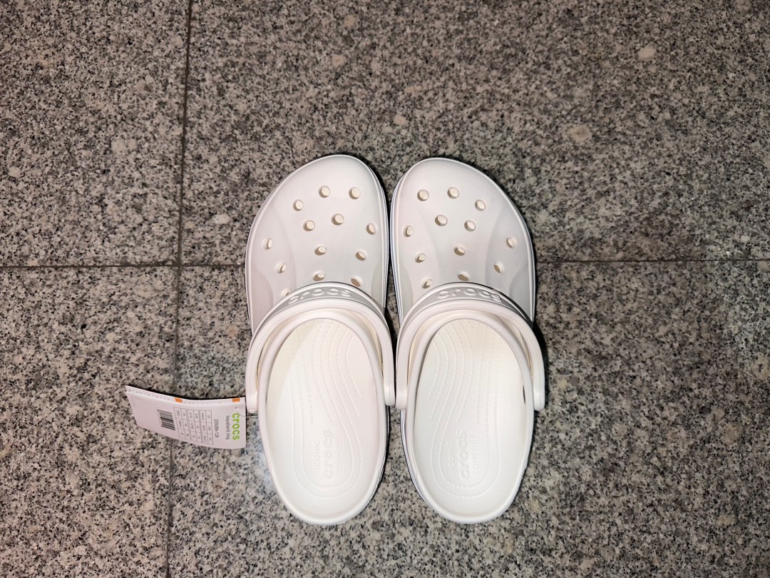 White Crocs Bayaband Crocs