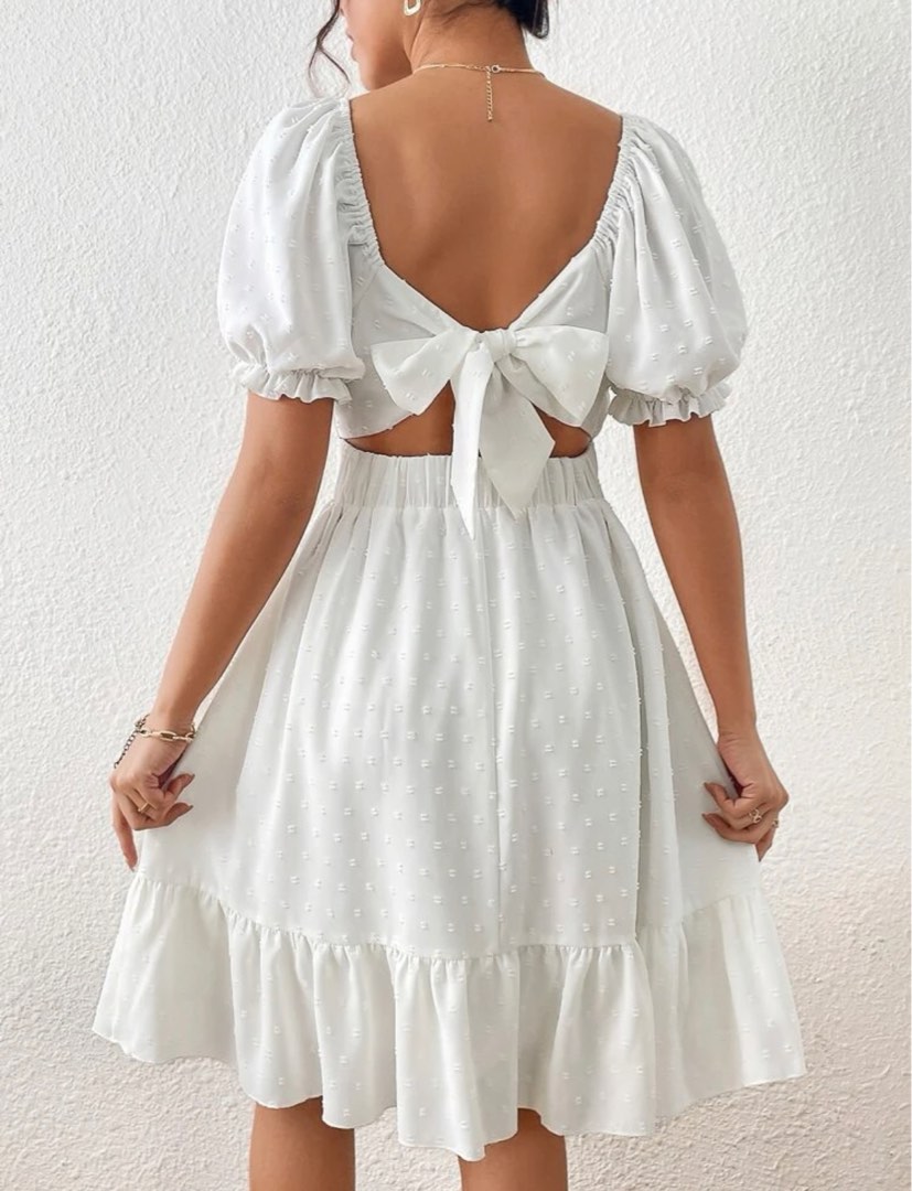 White ruffle summer dress new arrivals