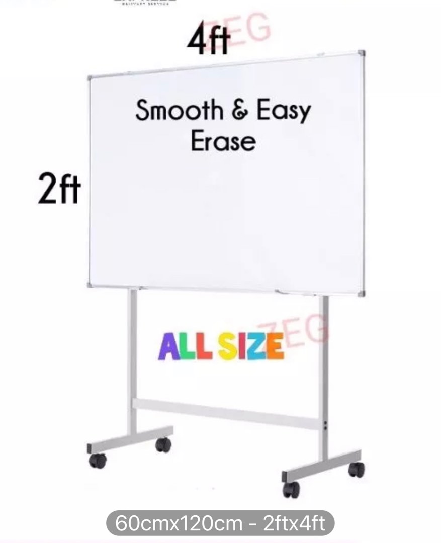 Whiteboard Board With Roller Stand, Hobbies & Toys, Stationery