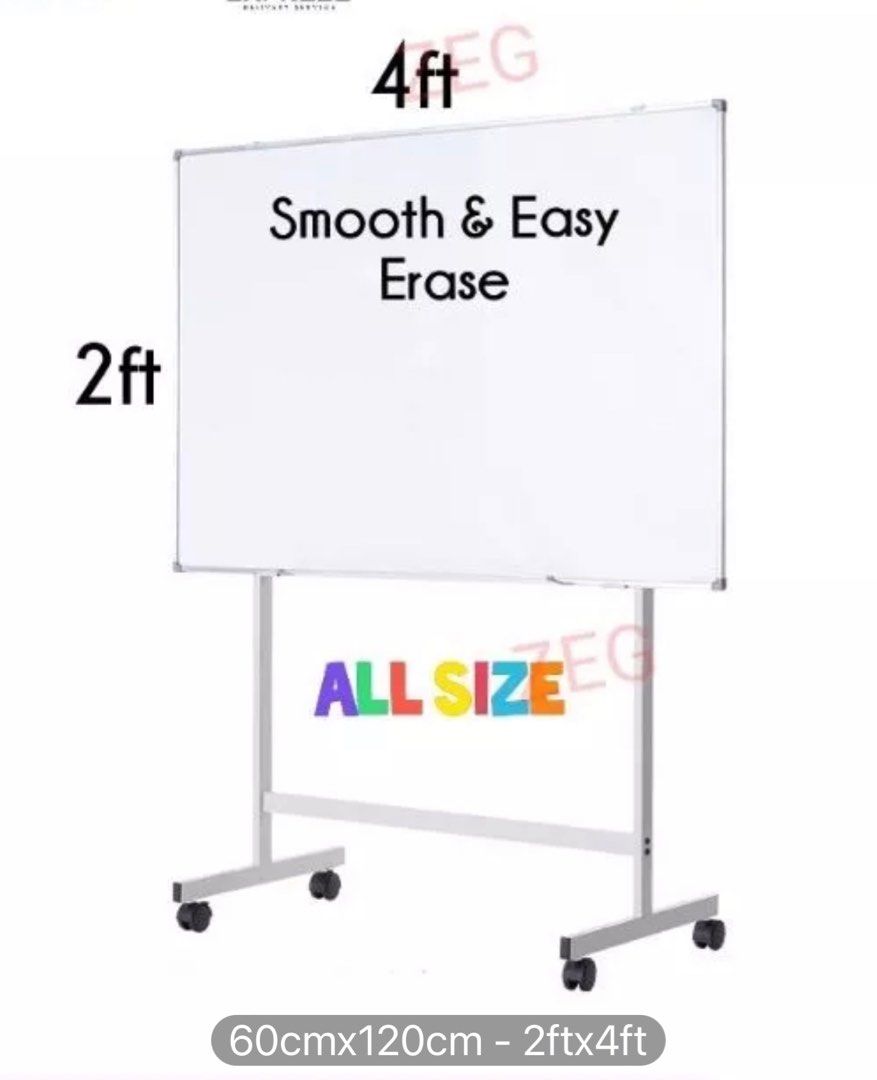 Whiteboard Board With Roller Stand, Hobbies & Toys, Stationery