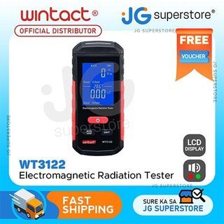 Wintact by Benetech WT3122 Electromagnetic Radiation Tester Monitoring Meter with LCD Color Display, Sound and Light Alarm for Product Protection Tests (Black) | JG Superstore