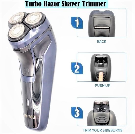Wireless 3 head Electric Shaver Razor Rotary Hair Beard Trimmer, Beauty