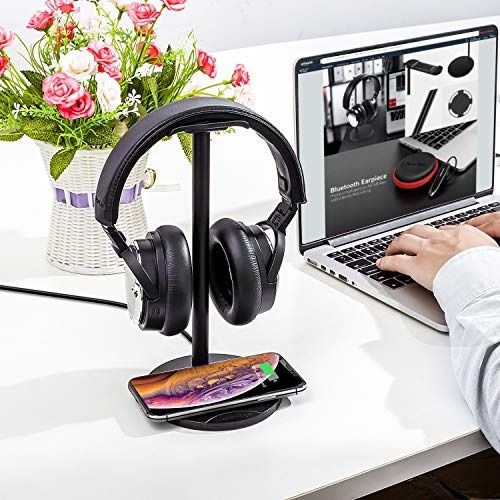 New bee wireless charging headphone stand on sale