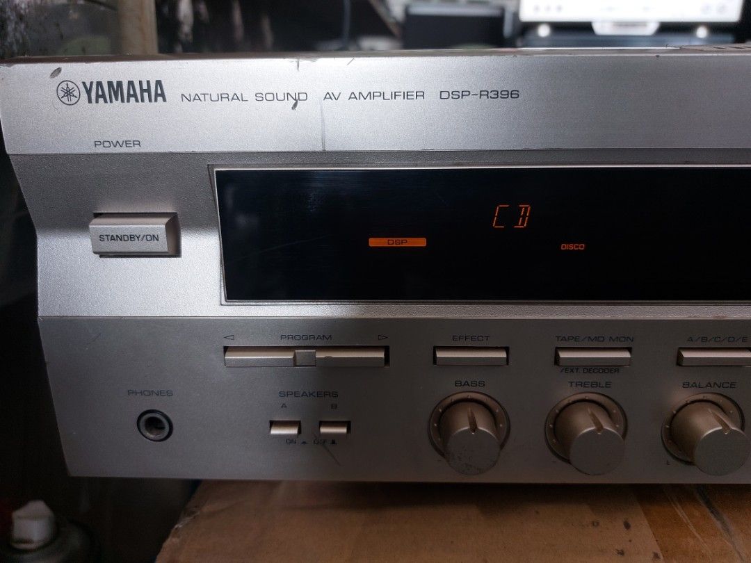 Yamaha amplifier DSP-R396 (Category: Soundbars, Speakers & Amplifiers) located in Baliuag. Submitted by papa.gardz (Listing ID 1236592433, Image 2). Description: yamaha dsp-R396 110v. 180watts. working condition..