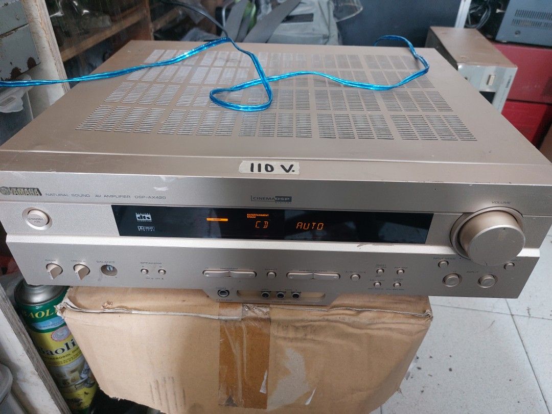 Yamaha DSP-AX420 amplifier (Category: Soundbars, Speakers & Amplifiers) located in Baliuag. Submitted by papa.gardz (Listing ID 1236592073, Image 1). Description: yamaha amplifier Dsp-Ax420 110 v. 190 watts. working condition. wla lang isang knob..