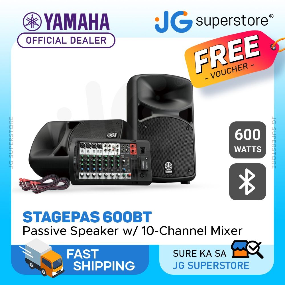 Yamaha STAGEPAS 600BT 10" 600W 2Way Bass Reflex Passive PA Speaker