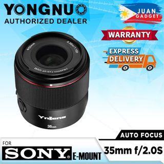 Yongnuo 35mm F2.0S DF DSM Auto Focus F2 Large Aperture Full Frame APS-C Wide Angle Prime Lens (E-Mount) for Sony Mirrorless Camera | JG Superstore