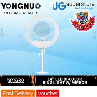 Yongnuo YN208 Ring Light with Mirror Bi Color LED 3200k-5500k with Stand  | JG Superstore