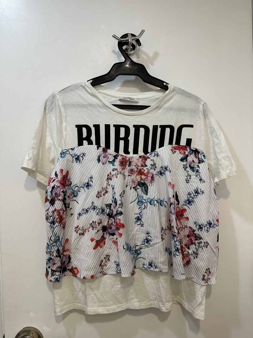 Zara Floral Top, Women's Fashion, Tops, Shirts on Carousell