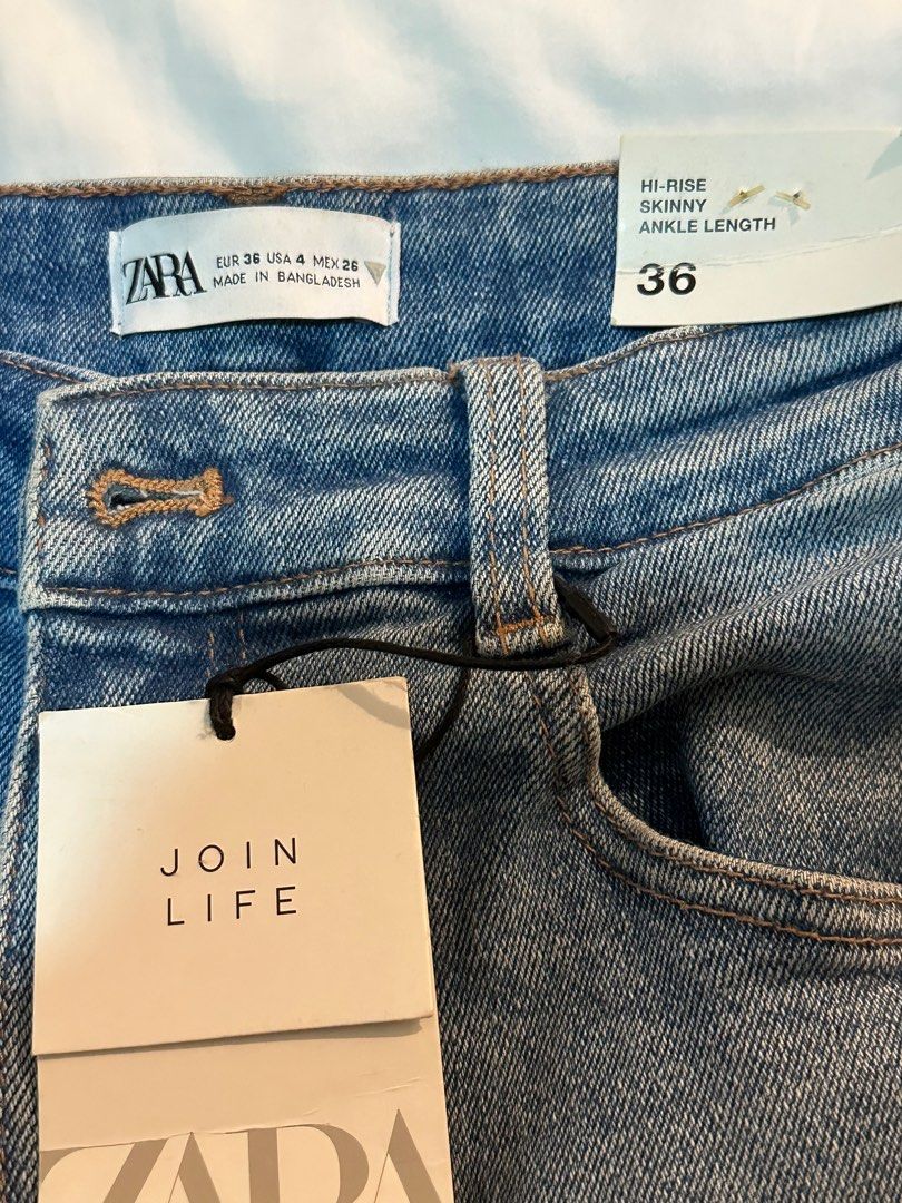 Carousell Jeans Da Zara Zara Hi-Rise Skinny Ankle Length Jeans