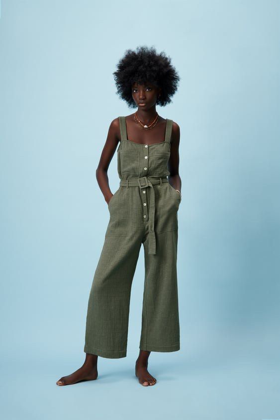 Zara store linen jumpsuit