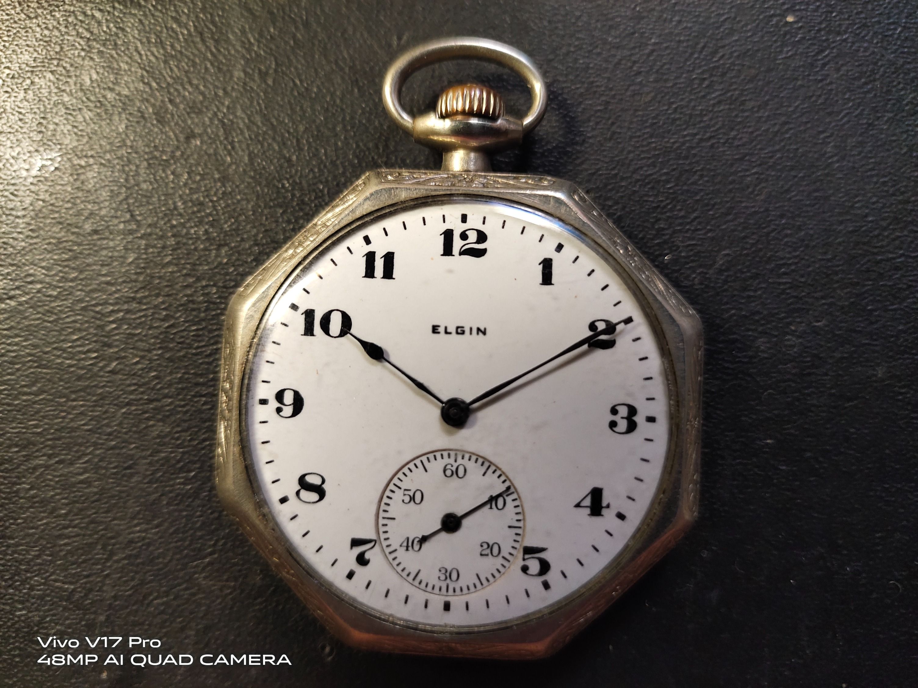 Elgin octagon pocket watch cheap