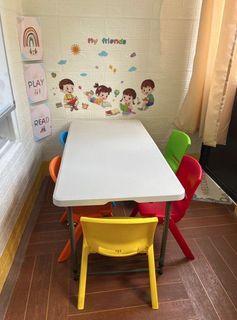 4FT FOLDABLE TABLE & KIDDIE CHAIRS - To Mandaluyong City
