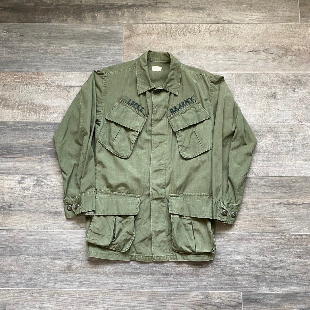 60's US ARMY JUNGLE FATIGUE JACKET 4TH RIP STOP VINTAGE 1960'S