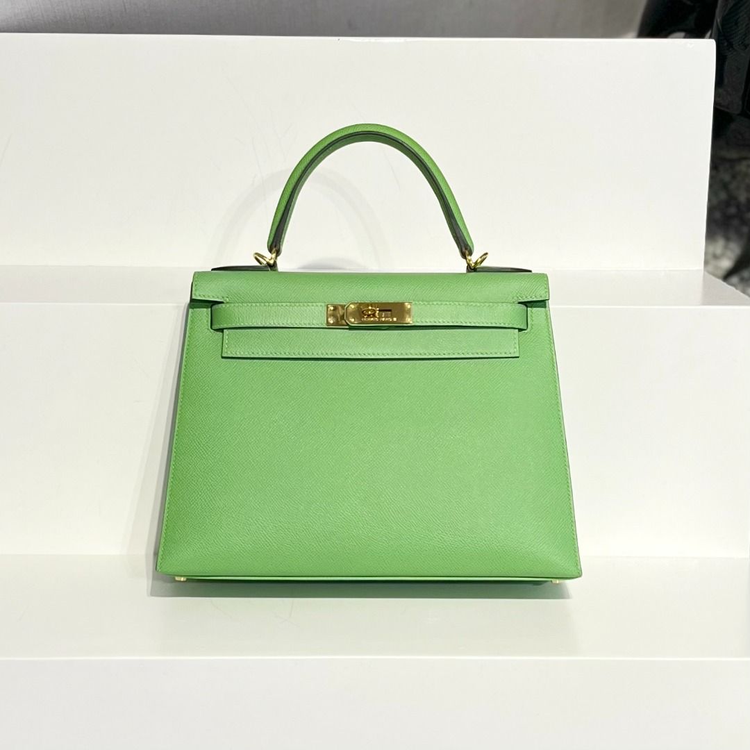 Hermes Birkin 25 Swift 3I Vert Criquet GHW Stamp Y