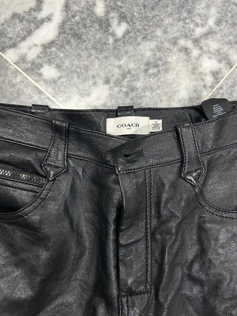 Coach leather pants new arrivals