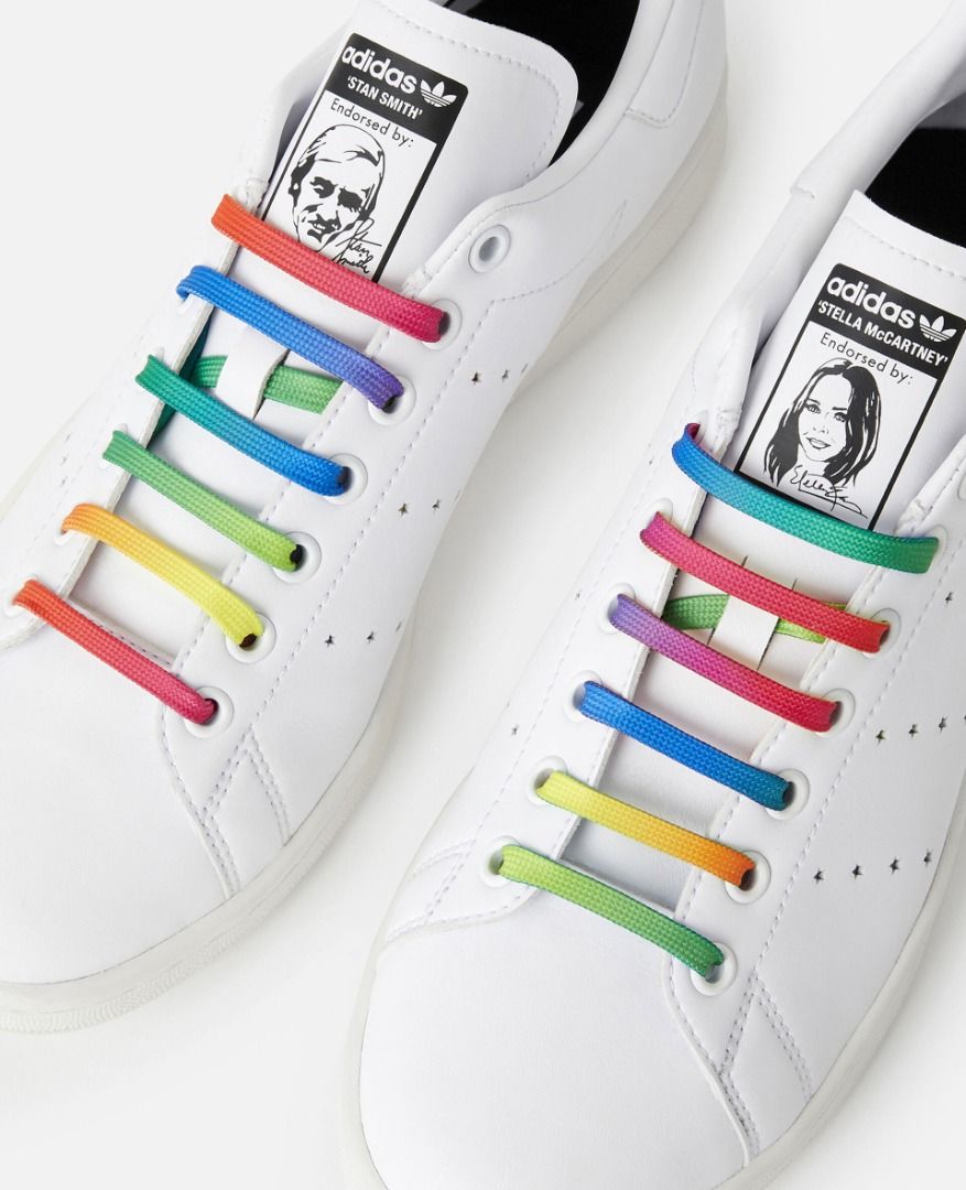 Stella McCartney x adidas Stan Smith Limited Edition Rainbow/ White lace  sneakers EU36