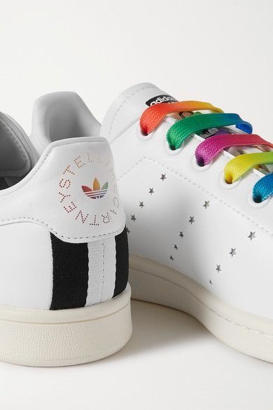 Stella McCartney x adidas Stan Smith Limited Rainbow/ White lace sneakers EU36, Women's Fashion, Footwear, Sneakers Carousell