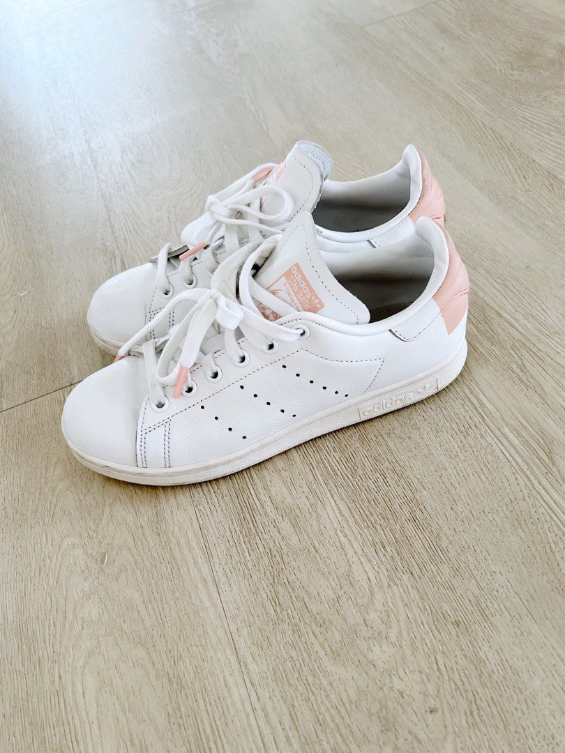 Adidas Originals Stan Smith Sneakers White and Pale Pink US5.5