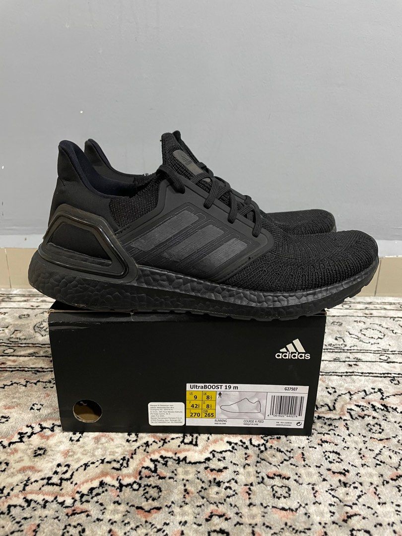 Adidas Ultraboost Triple Black UK8.5 Men s Fashion Footwear
