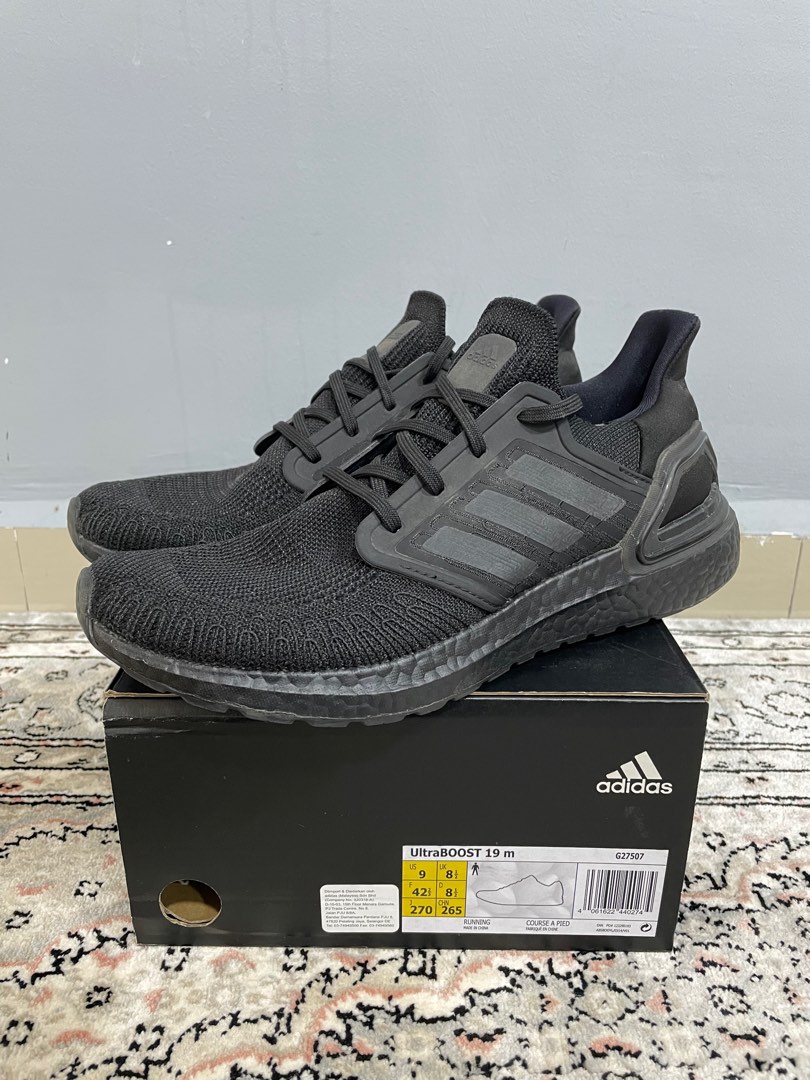 Adidas Ultraboost Triple Black UK8.5 Men s Fashion Footwear