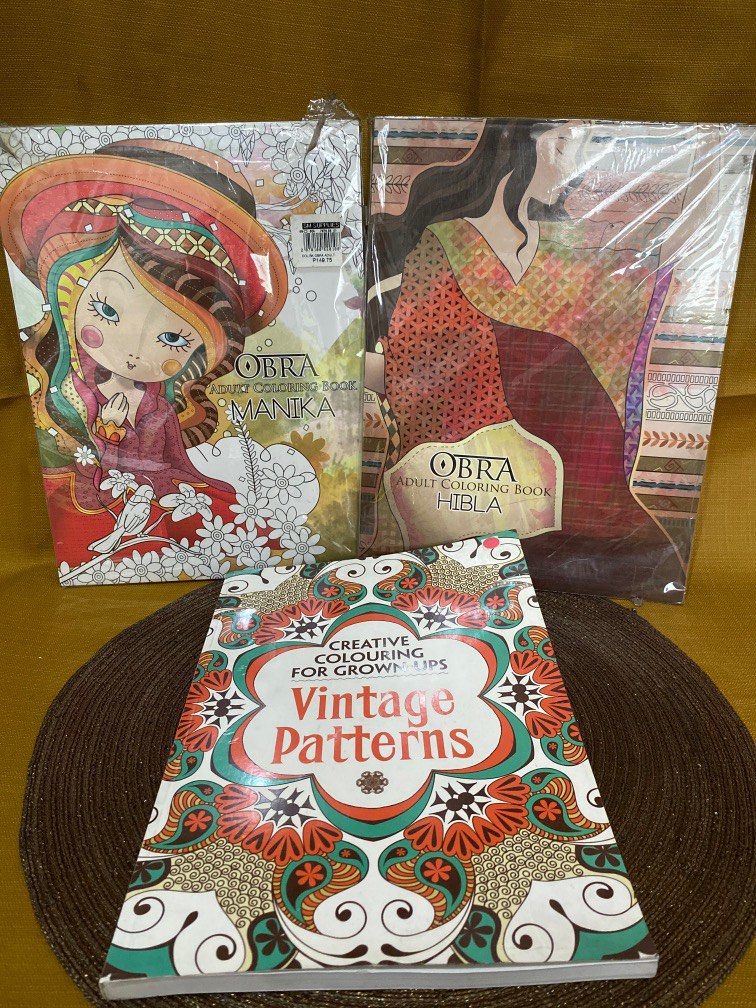 Adult Coloring Book (Set) on Carousell
