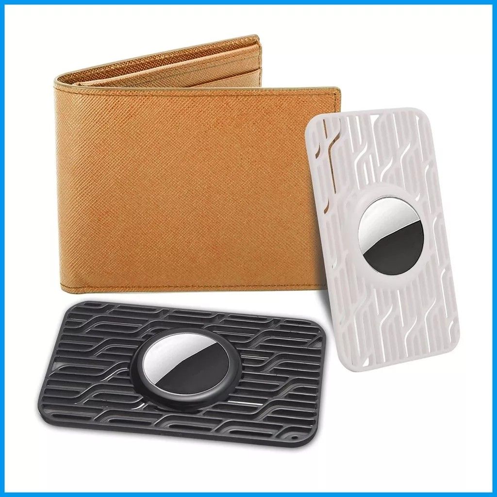 For Airtag Wallet Case Genuine Leather Credit Card Holder Magnetic Air Tag  Cover