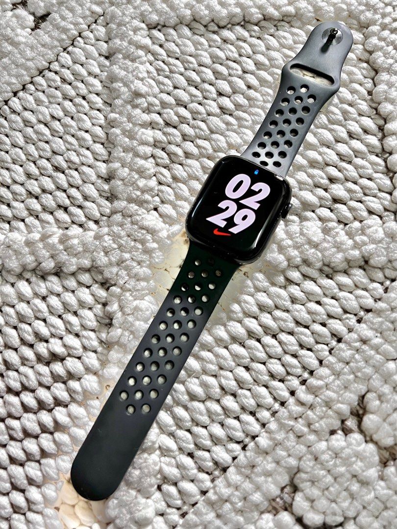 Apple Watch Nike Series 7 45mm Midnight Aluminium Case, Men's