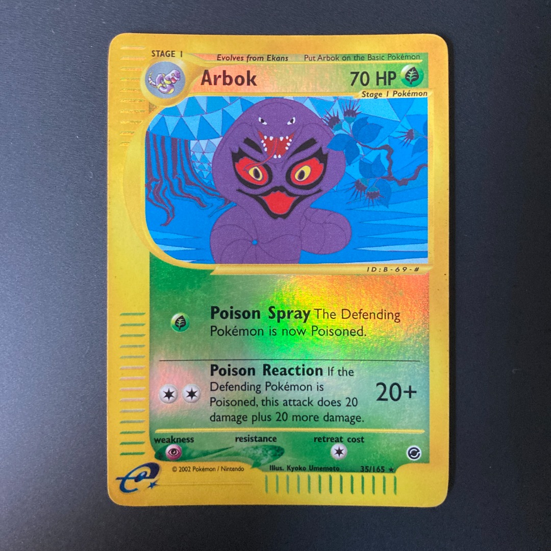Arbok Expedition Reverse Holo Pokemon Card 2002, Hobbies & Toys, Toys &  Games on Carousell