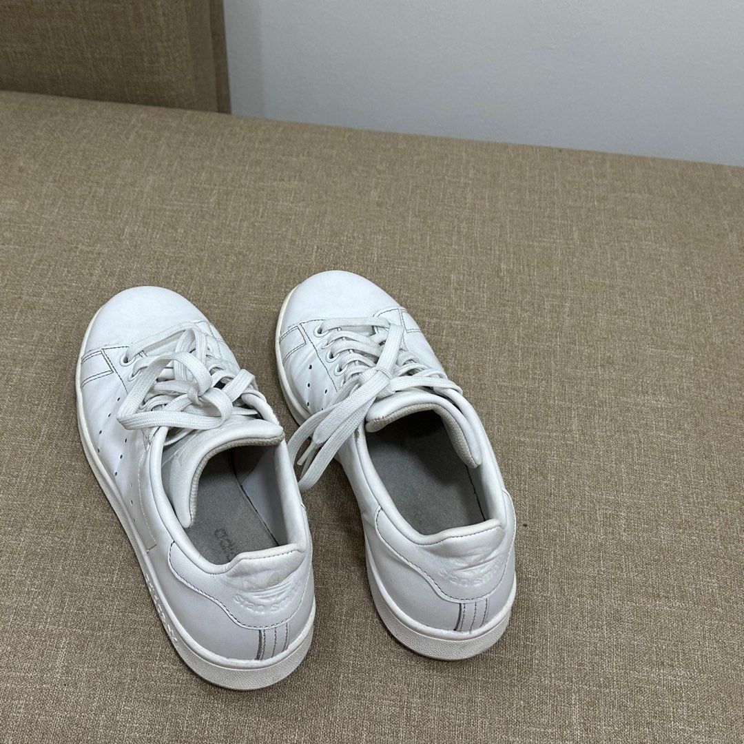 Stan smith all white on feet hot sale