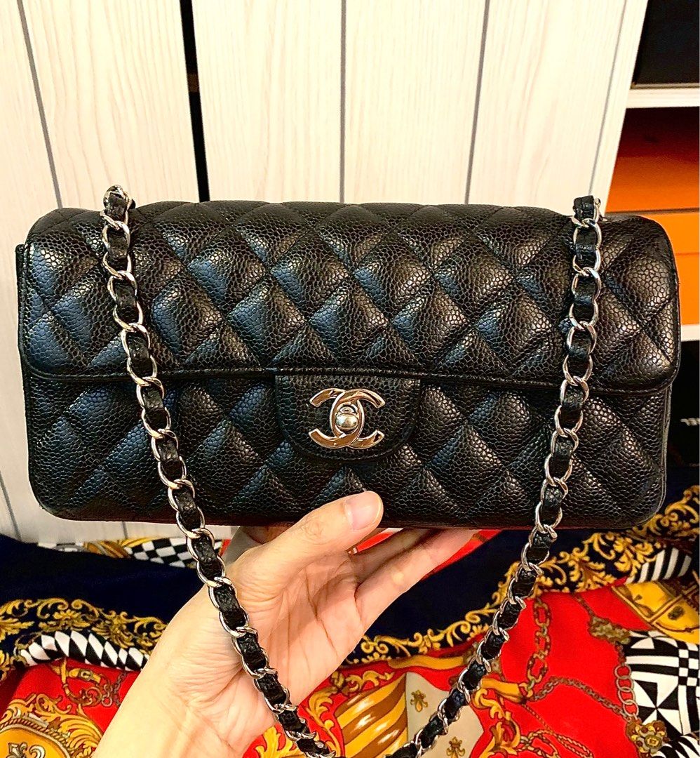 Authentic Chanel Caviar East West, Women's Fashion, Bags & Wallets,  Shoulder Bags on Carousell