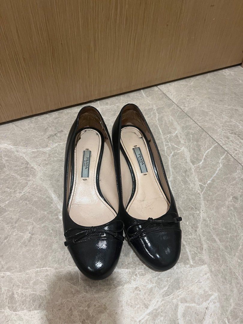 AUTHENTIC Prada ballet kitten heels, Women's Fashion, Footwear, Heels