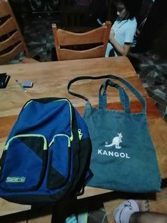 Backpack and Kangol Totebag