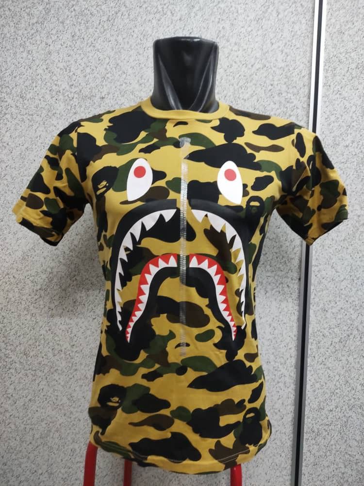 Bathing ape deals camo shirt