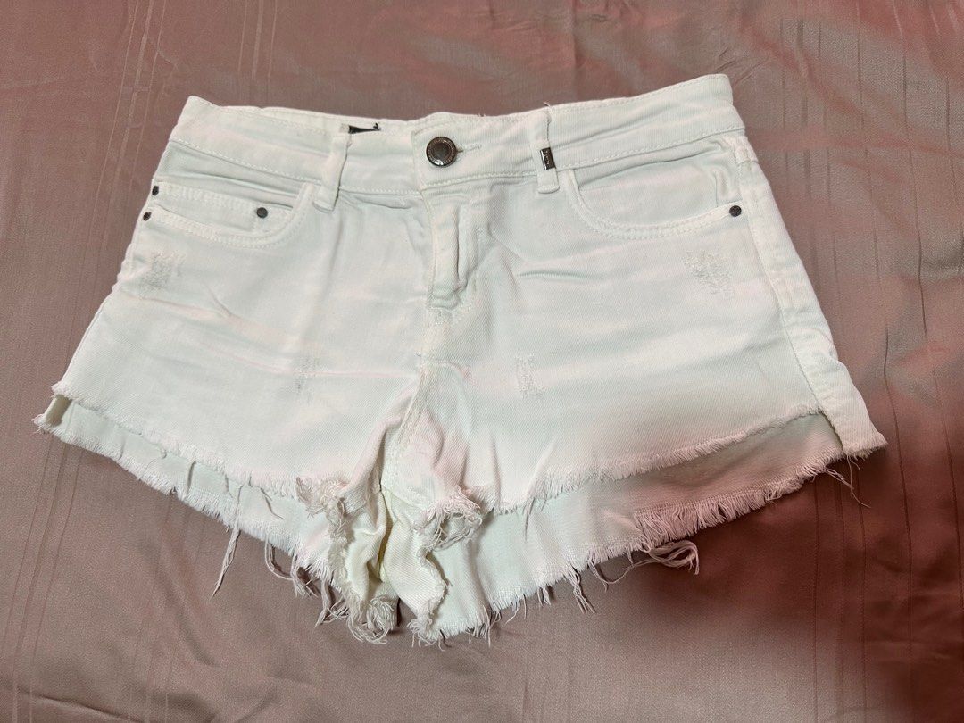 White torn hotsell shorts