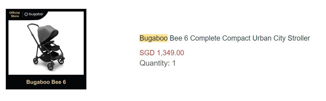 Boogaboo Bee 6 Babies Kids Going Out Strollers on Carousell