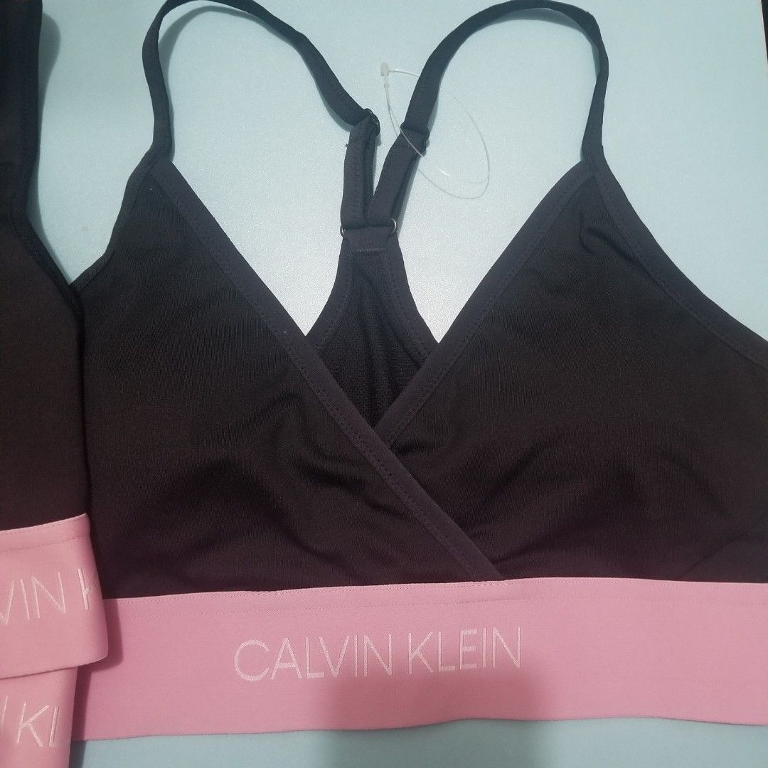 Calvin Klein CK sport bra 運動內衣灰色, 女裝, 運動服裝- Carousell