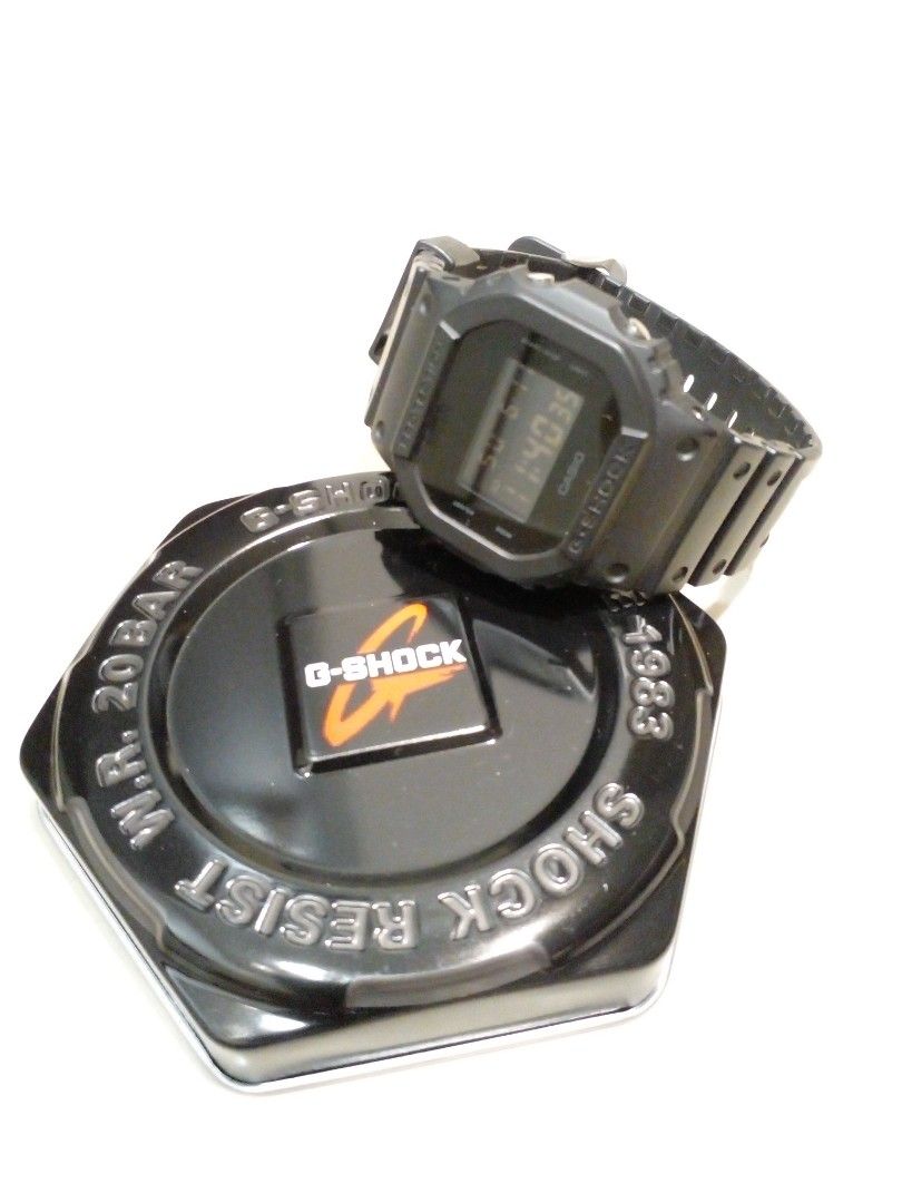 Casio G Shock DW 5600 1 Black Resin Band Men Sports Watch