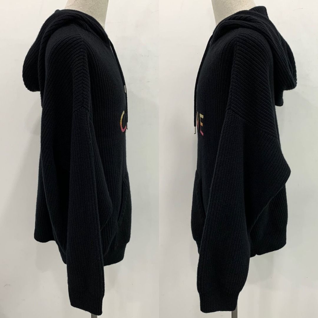 Celine hooded sweater in ribbed wool