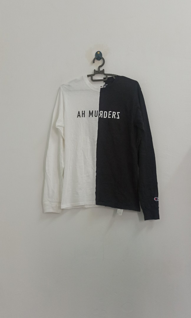 Champion × Ah Murderz Longsleeve, Men's Fashion, Tops & Sets