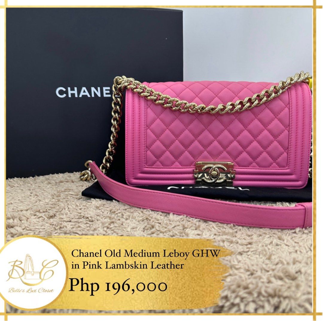 Chanel Old Medium GHW Pink Lambskin, Luxury, Bags & Wallets on Carousell