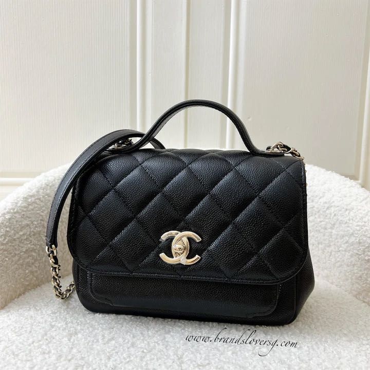 ✖️SOLD✖️ Chanel Small Business Affinity Flap in Black Caviar LGHW