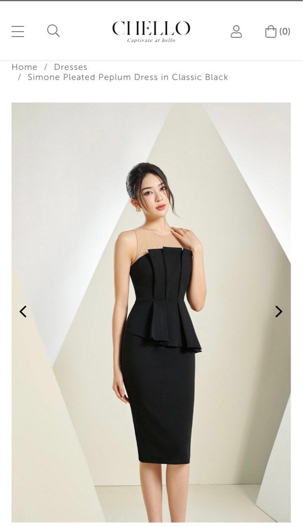 Pleated peplum dress sale